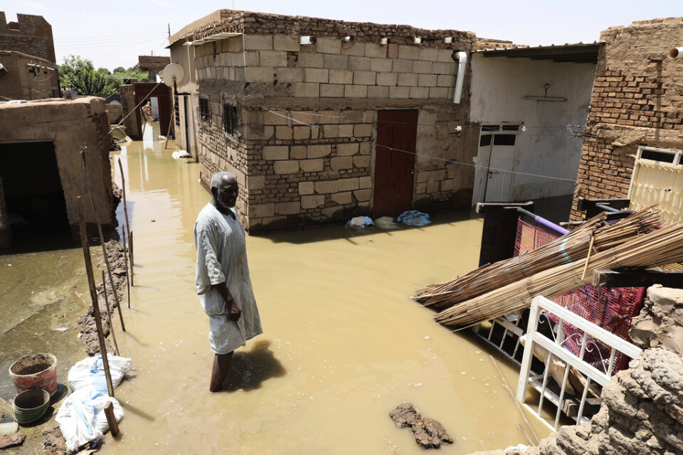 Sudan drabbas ofta av översvämningar under regnperioden. Bilden är från 2020.