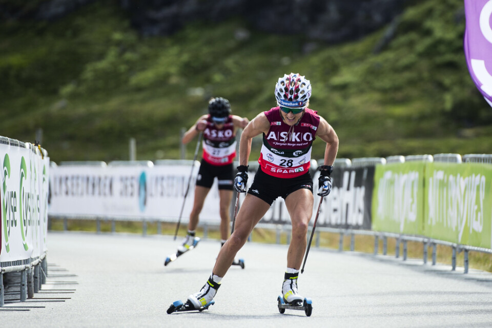 Therese Johaug blev trea rullskidtävlingen i norska Sandnes. Arkivbild.