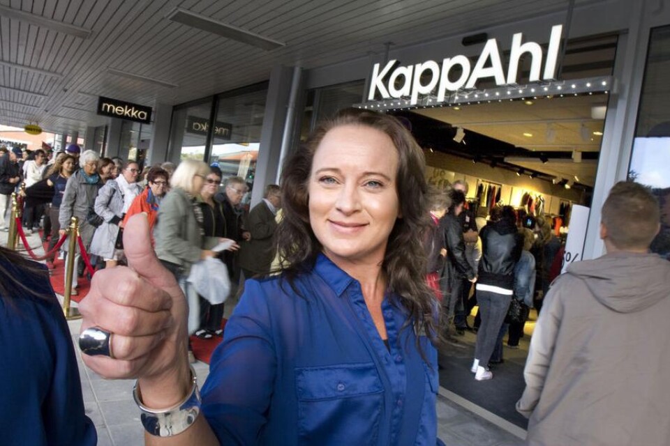 Helena Askonius är butikschef för KappAhl i Olofström som öppnade under förmiddagen. Foto: Torbjörn Kaspersson/Sydöstran