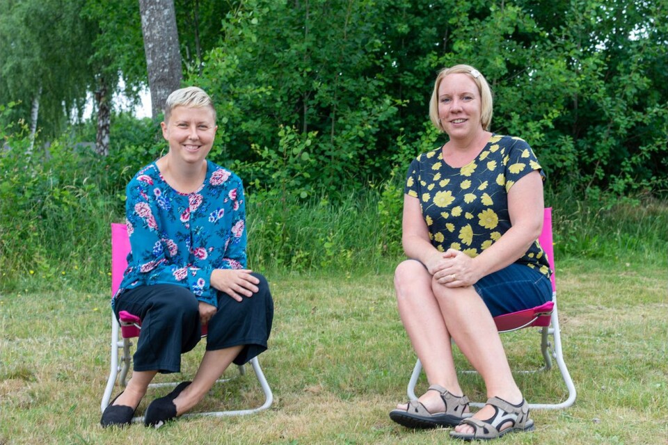 Madeleine Klingstedt och Lina Andersson från Trekantens byalag hoppas att många ska komma på musikkvällen, som arrangeras för första gången.