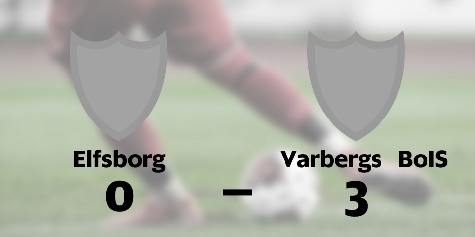 Förlust för Elfsborg i toppmötet med Varbergs BoIS