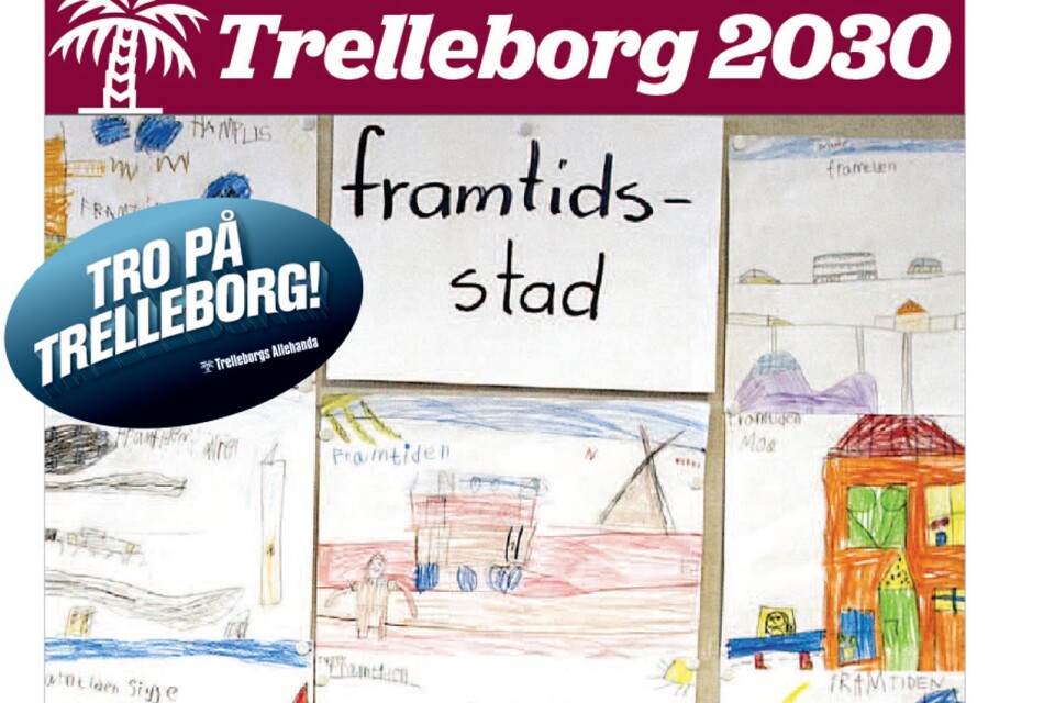En del i Tro på Trelleborg-kampanjen: en bilaga där skolbarn beskrev sitt fraamtida Trelleborg i bild, text och modeller.