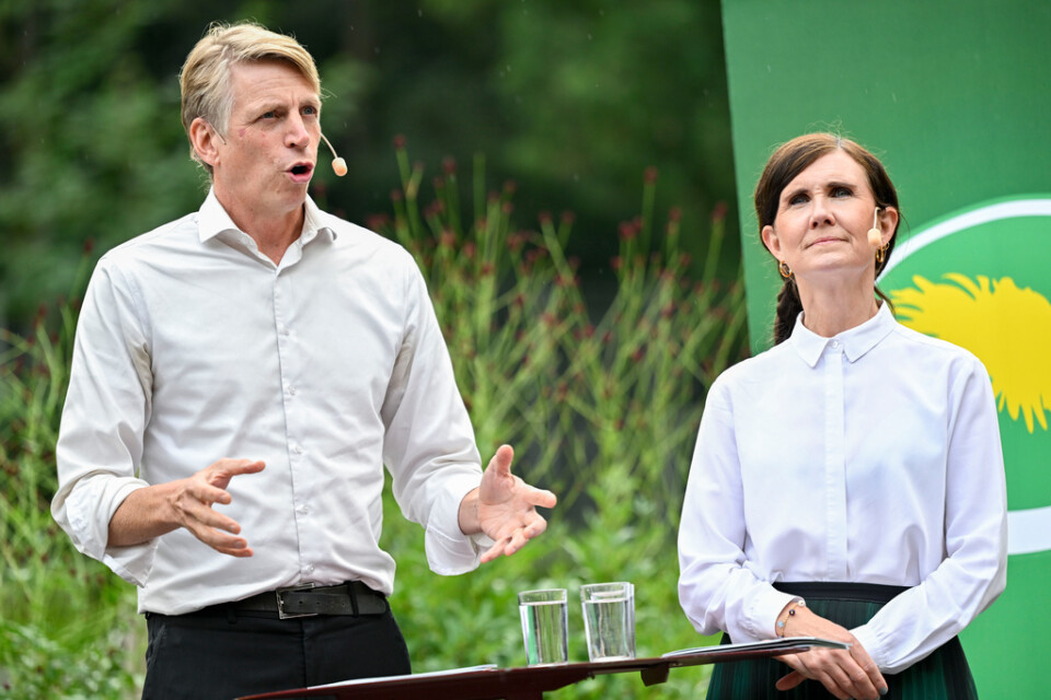 MP-språkrören Per Bolund och Märta Stenevi. Arkivbild.