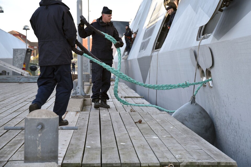 I morse gav sig de två Visbykorvetterna iväg från Karlskrona för den stora Natoövningen i Norge.