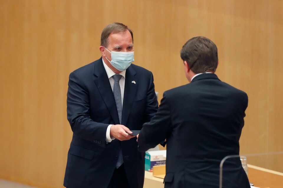 Parliament has elected the Socialdemokat party leader Stefan Lofven as prime minister in a vote on Wednesday 7th July .