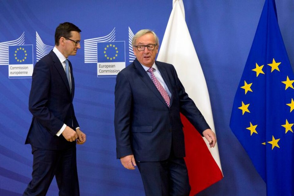 9 januari möttes EU-kommissionens ordförande Jean-Claude Juncker och Polens nye premiärminister Mateusz Morawiecki i Bryssel.