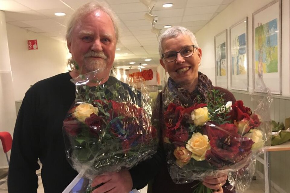 Åke Franzén och Katarina Olsson får dela på Karlskrona kommuns Kulturpris.