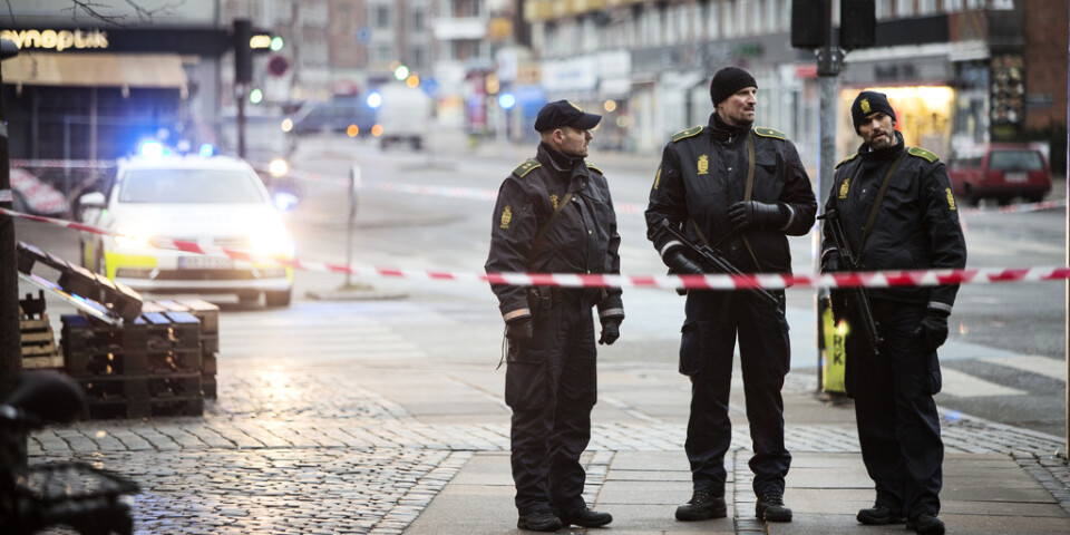 Terrorhotet mot Danmark ligger på den nästa högsta nivån i femgradig skada, bedömer dansk säkerhetspolis. Arkivbild från den 15 februari 2015, dagen efter terrordådet i Köpenhamn.