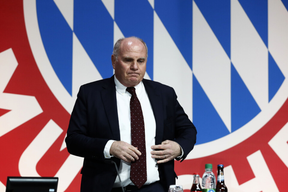 Uli Hoeness väljer att sluta som ordförande i Bayern München. Arkivbild.