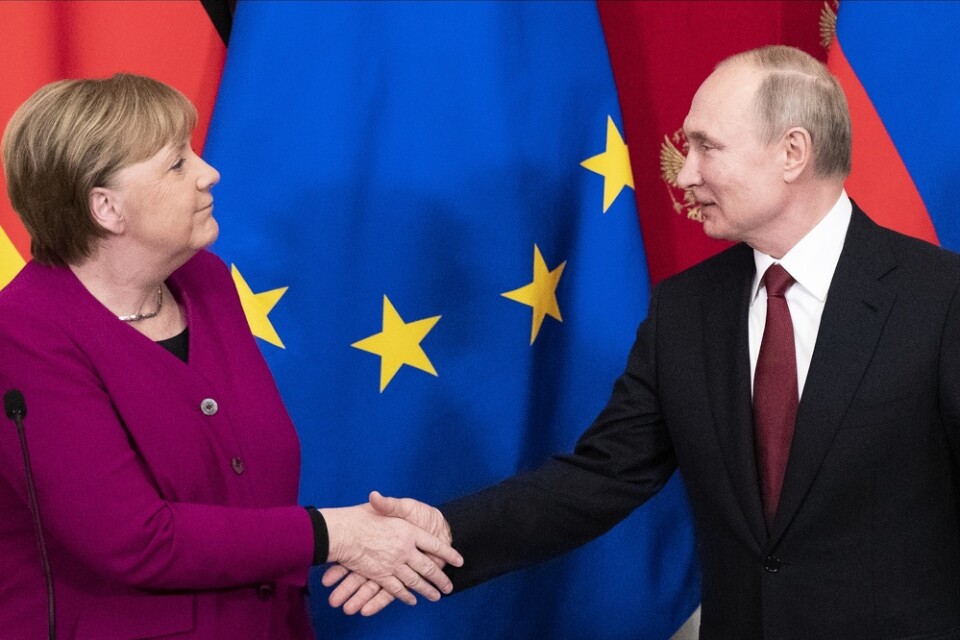Angela Merkel och Vladimir Putin diskuterade bland annat Libyen i Moskva häromdagen.