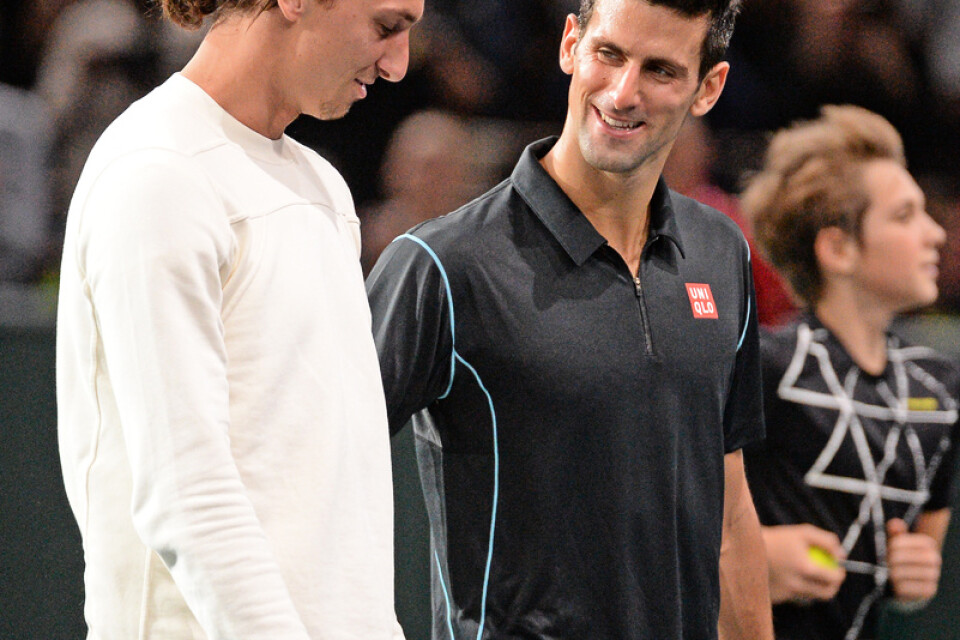 Novak Djokovic och Zlatan har varit vänner länge. Arkivbild.