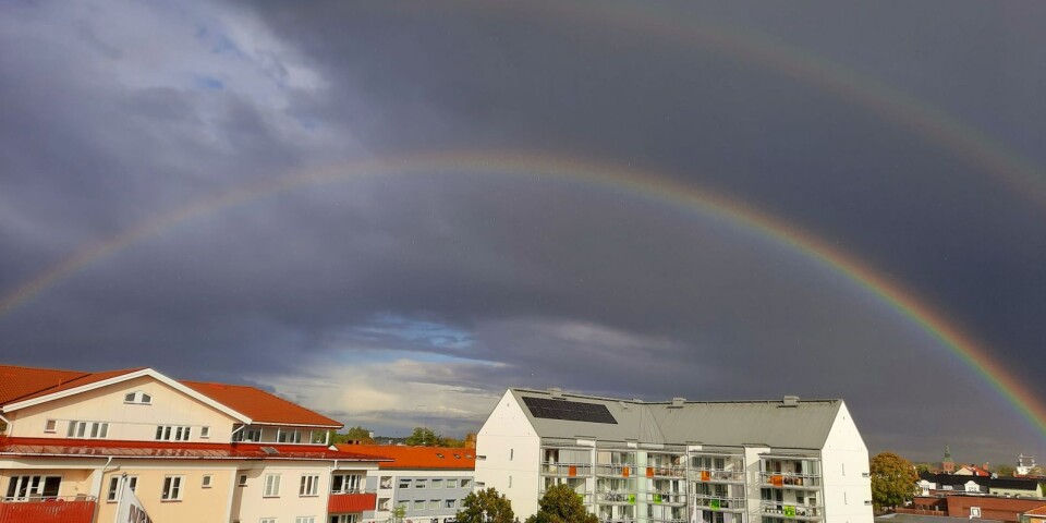 Läsarbild: ”Så vacker regnbåge över Nybro"