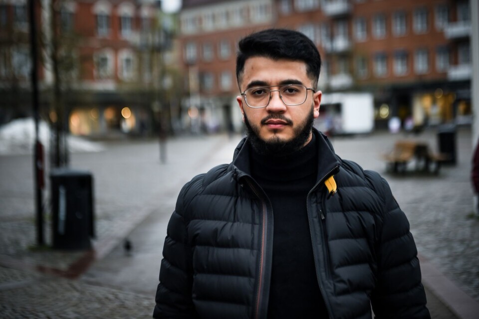Omar Al-Ganas, 19 år, från Ljungdala. Han fick flest kryss av alla socialdemokrater i Hässleholm i valet 2018, senare tvingades han lämna partiet.