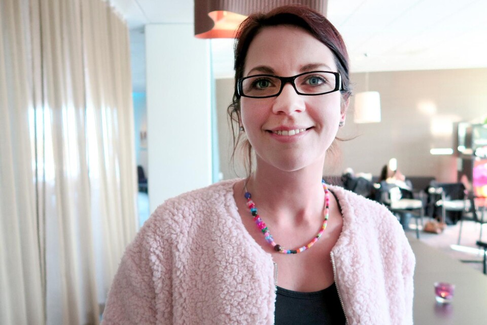 Johanna Mazetti jobbar på föreningen Karlskrona City som vill främja centrumhandeln. Foto: Linus Jönsson