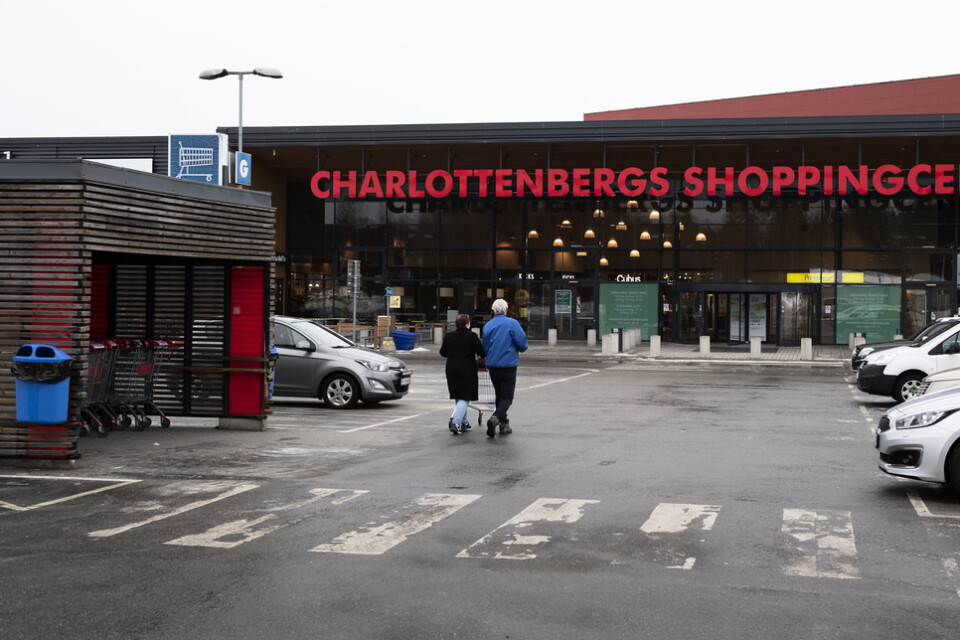 Charlottenbergs shoppingcenter. Arkivbild.