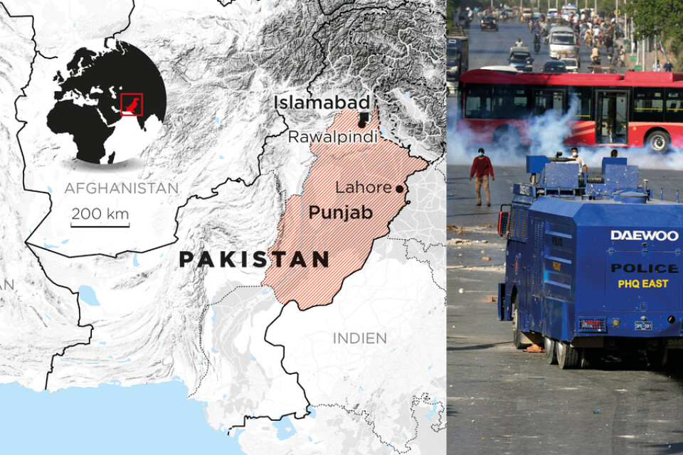 Närmare 1|000 personer har gripits i provinsen Punjab i samband med de våldsamma protester som bröt ut på tisdagen.