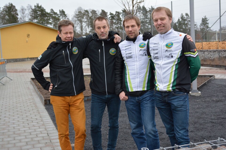 Från vänster Håkan Axelsson, Magnus Larsson, Jesper Håkansson och Henrik Larsson är några av alla dem som planerar inför Tiomila den 27-28 april.