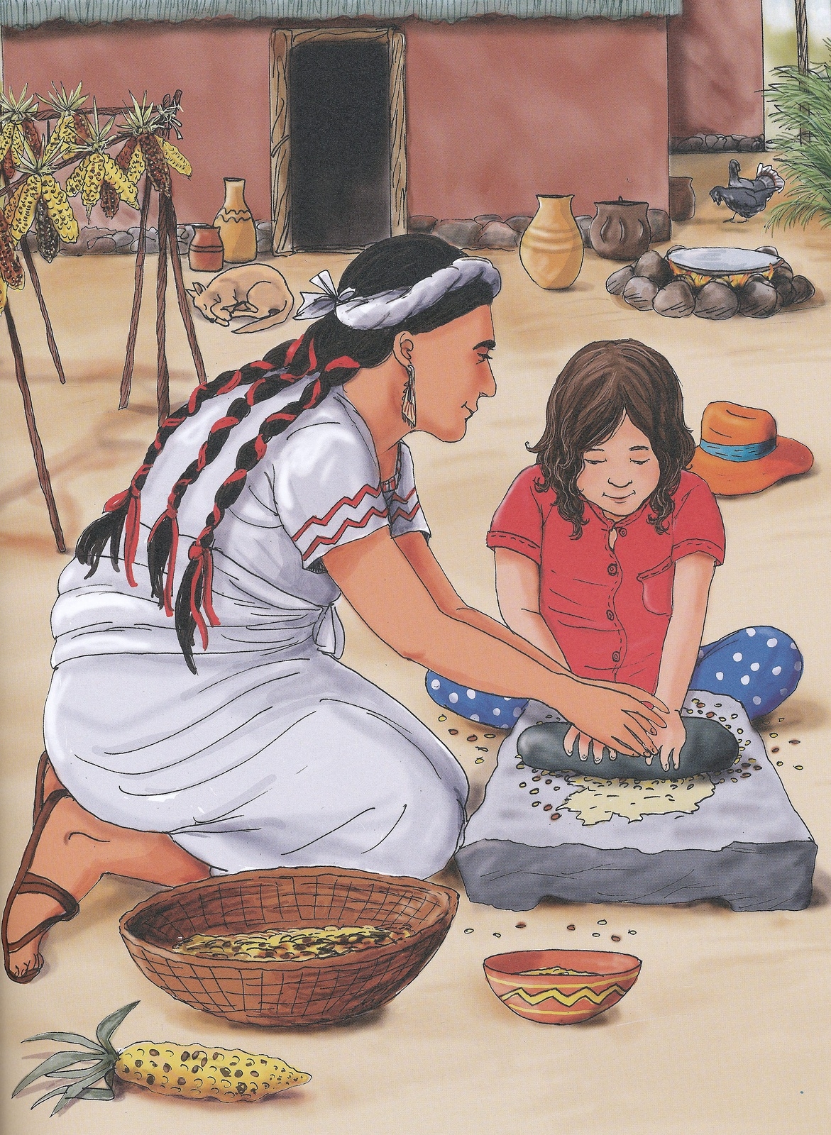 Ur boken Matilda upptäcker majs, av Frida Lundgren. Illustration: Carina Ståhlberg