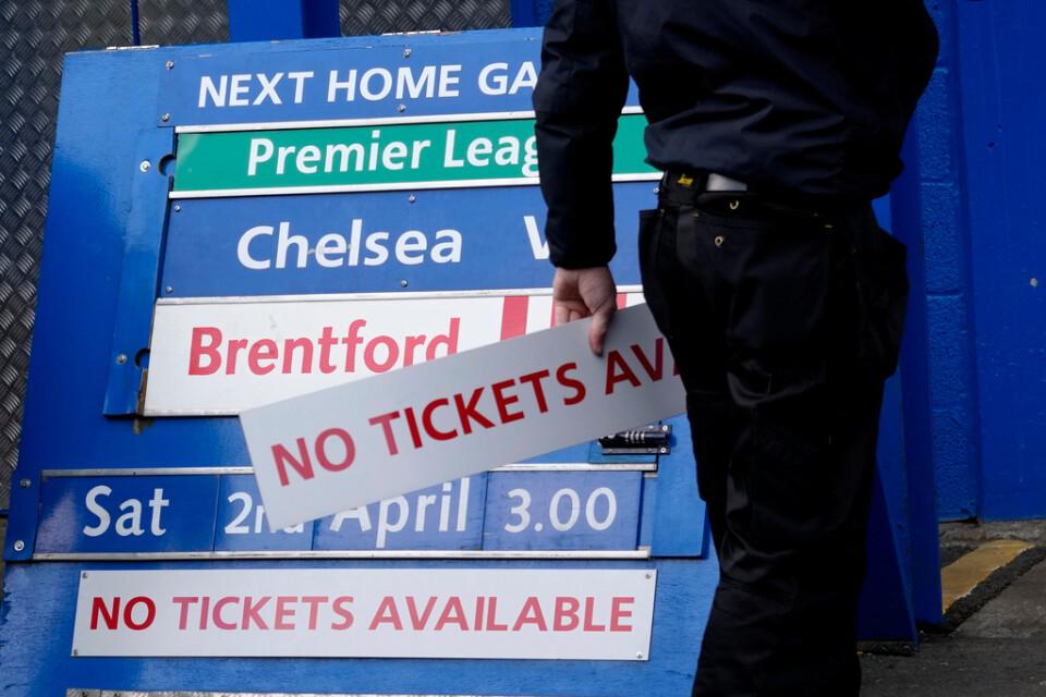 Ett exempel på hur sanktionerna mot Chelsea och dess ägare Roman Abramovitj slår. Biljetter till kommande hemmamatcher går inte att köpa.