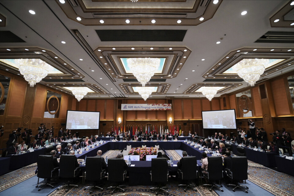 Möte under G20-mötet i Japan i november i fjol.