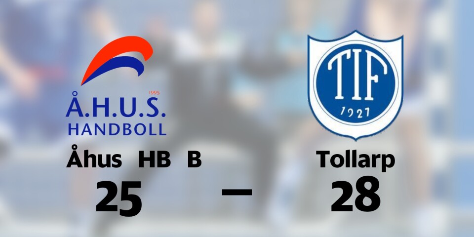 Åhus HB B förlorade mot Tollarp