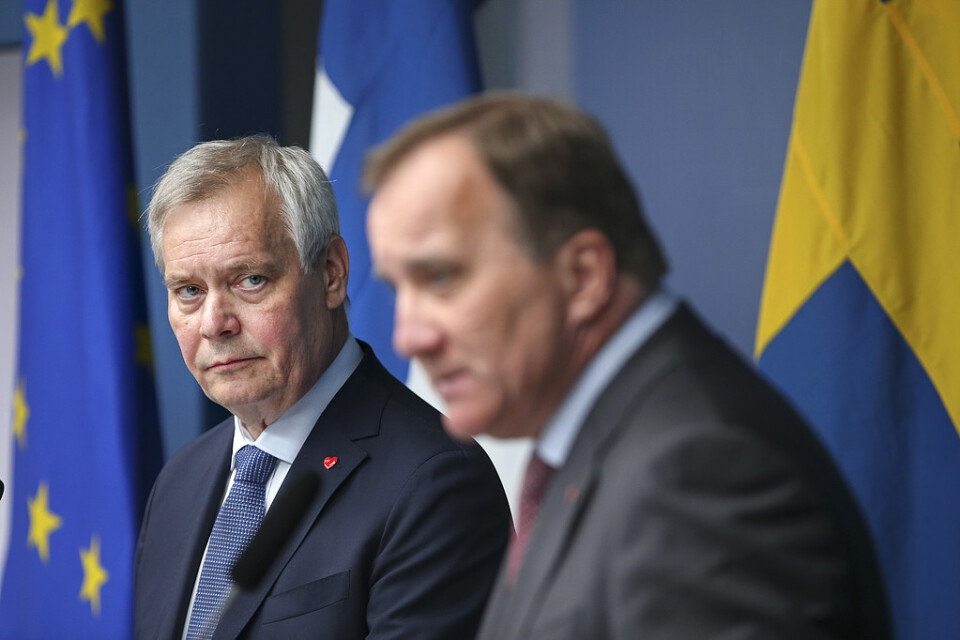 Finlands statsminister Antti Rinne och statsminister Stefan Löfven (S) håller pressträff i samband med möte om bland annat det finsk-svenska försvarssamarbetet.