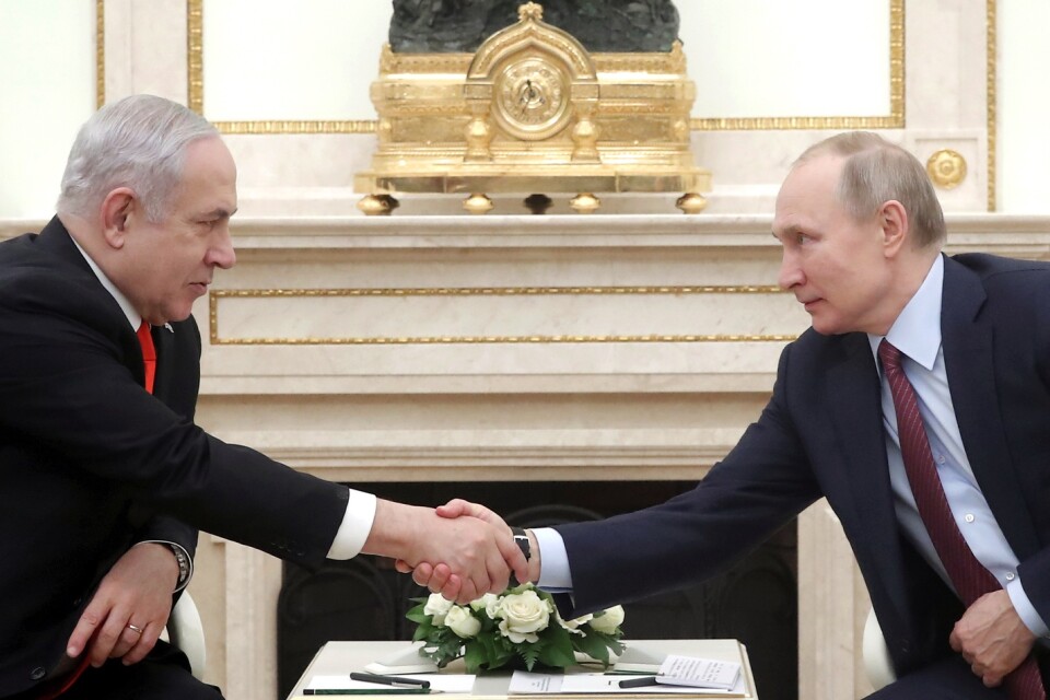 Vladimir Putin och Benjamin Netanyahu.