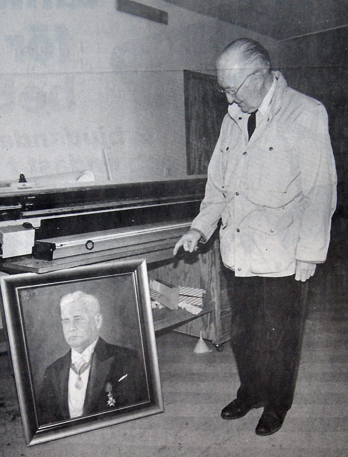 Tyringebon Waldemar Lundberg hittade det här gamla porträttet av SVA:s förre direktör Carl E Björck.
Arkiv: Mats Wivel
