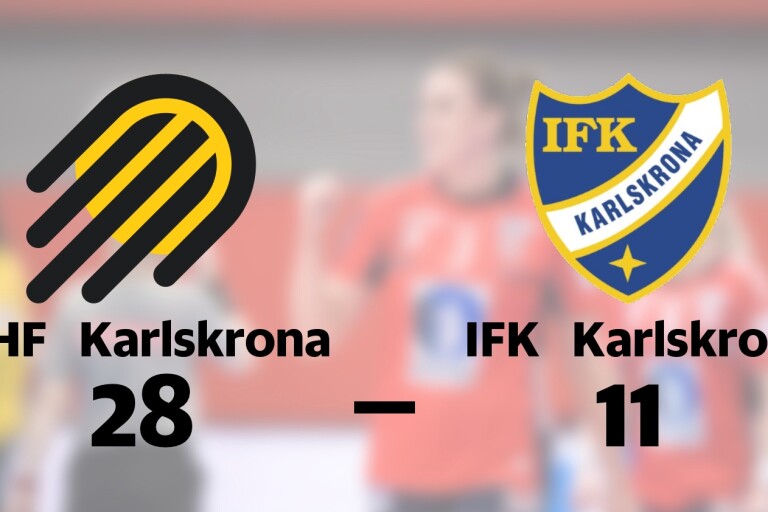 Målfest när HF Karlskrona krossade IFK Karlskrona