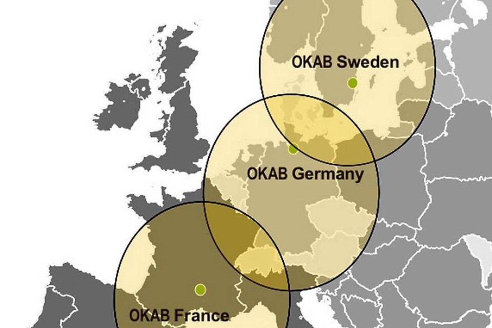 Inom cirklarna klarar nu OKAB att leverera inom ett dygn med sina tre fabriker.