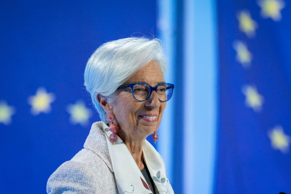 ECB-chefen Christine Lagarde lämnar nytt räntebesked. Arkivbild.
