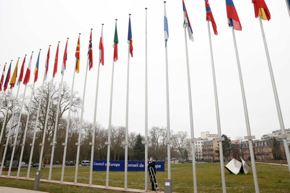 Kosovo vill att även landets flagga ska få vaja utanför Europarådets högkvarter i Strasbourg. Arkivbild.