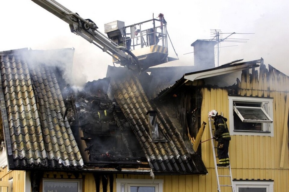 Blixten totalförstörde huset. Foto: Helene Nordgren