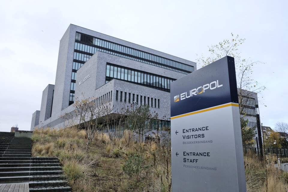 EU:s polisorganisation Europols högkvarter i Haag i Nederländerna. Arkivbild.