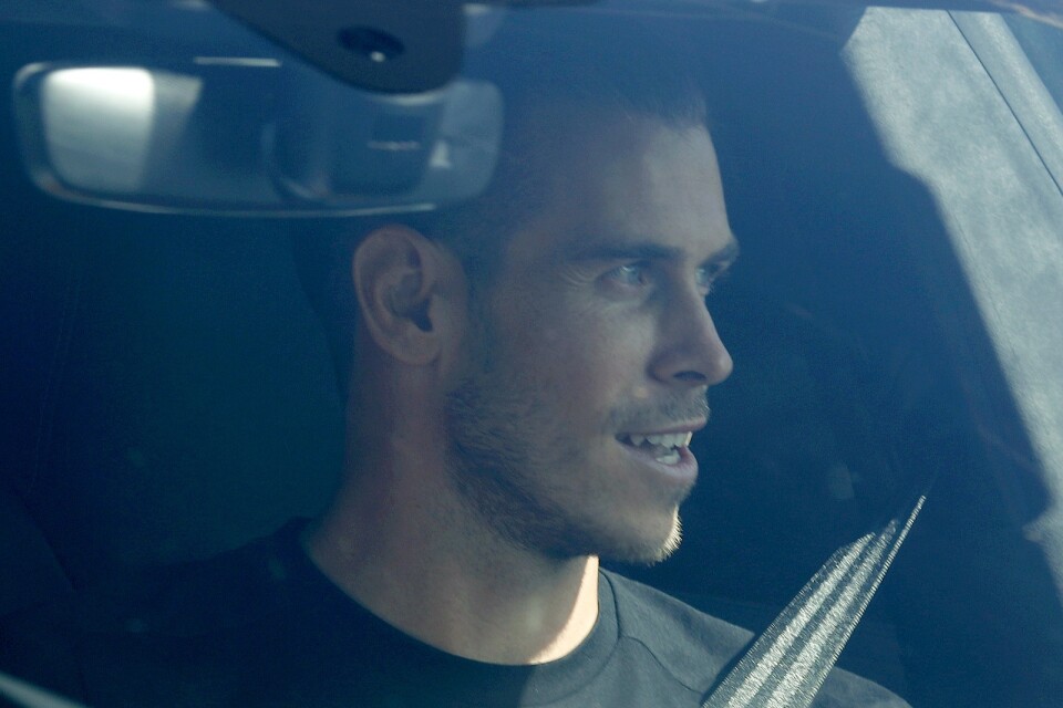 Gareth Bale i sin bil när han anlände till Tottenhams träningsanläggning i september. Arkivbild.