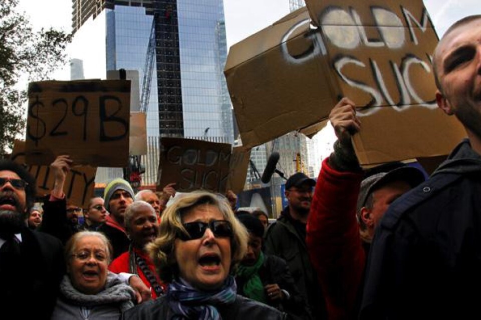 Protester ur Occupy Wallstreet-rörelsen i New York.