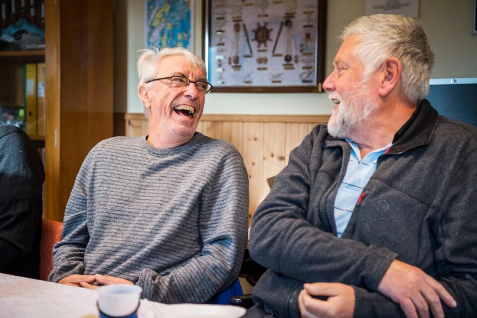 Conny Törnström och Bosse Petersson bjuder på ett skratt. Foto: Mattias Mattisson