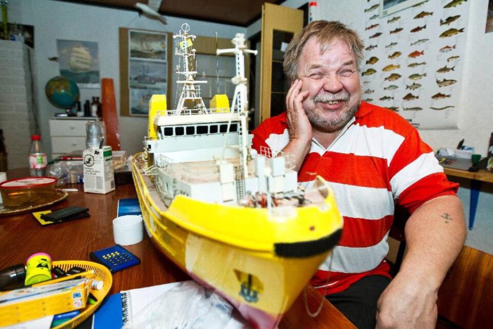 Att bygga och leka med modellbåtar är en del av sjömannen Raimo Havefjords liv.