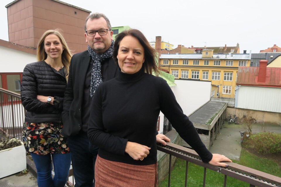 Utvecklingschef Ellinor Karlsson, samhällsbyggnadschef Hans Juhlin och analytiker Pia Kronengen har visioner för Karlskronas framtid.
