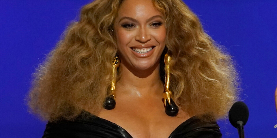 Beyonce på Grammy Awards i Los Angeles 2021. Arkivbild.