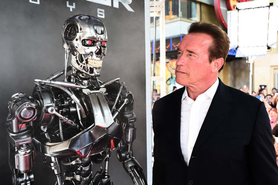 Kommer AI att försöka utplåna människorna likt Arnold Schwarzeneggers mekaniska avbild i "Terminator"? Arkivbild.