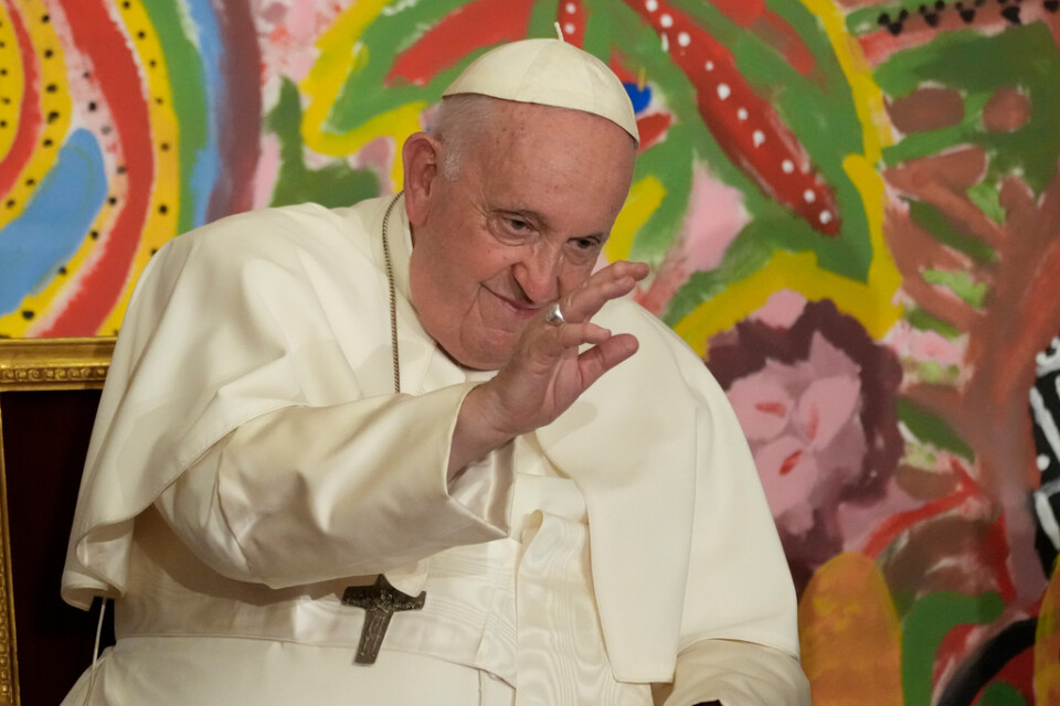 Påve Franciskus, fotograferad i torsdags.