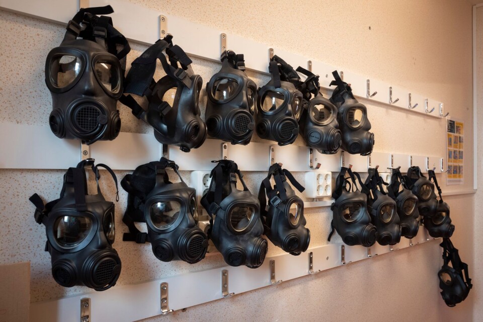 Skyddsmask 90 används inom vården i bland annat Region Blekinge som fått dessa av Försvarsmakten.