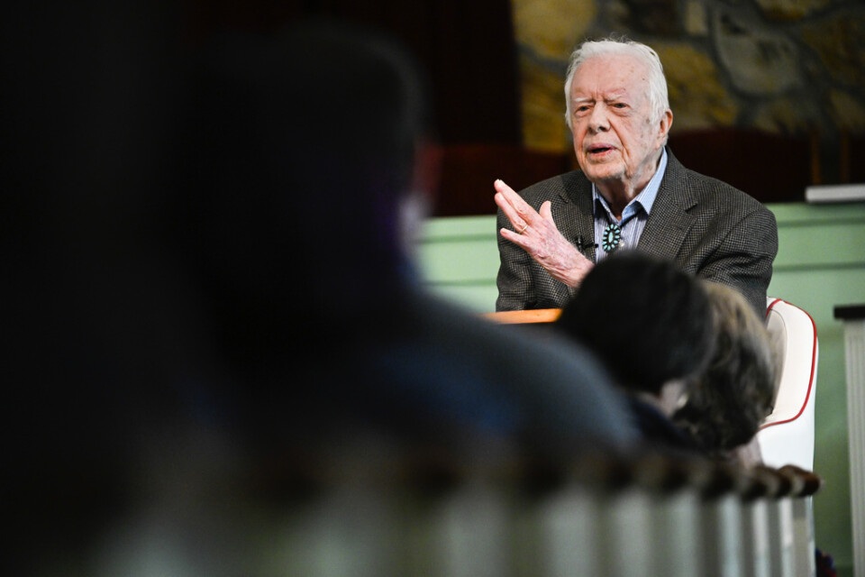 USA:s president 1977 till 1981 Jimmy Carter vårdas på sjukhus.
