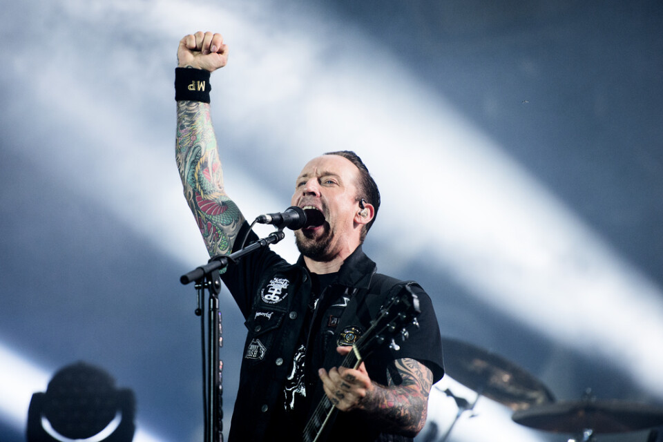 Volbeat med Michael Poulsen finns bland Sweden Rocks första bokningar. Arkivbild.