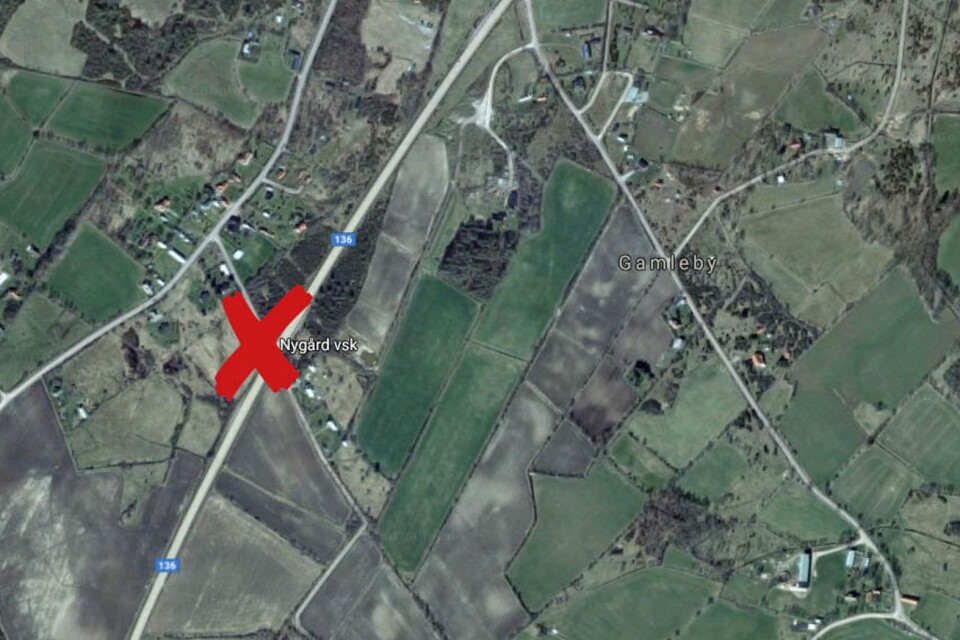 Olyckan inträffade vid Nygård vägskäl, cirka 500 meter söder om nedfarten till Wikegårds.
