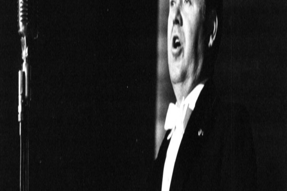 Operasångaren Jussi Björling vid ett framförande på Skansen 1960. Arkivbild.