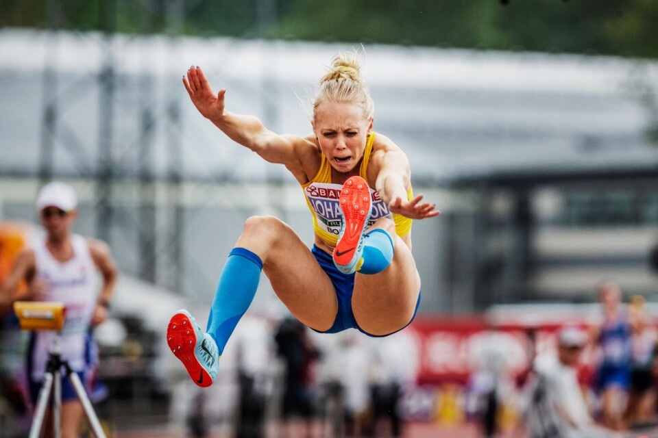 Tilde Johansson fick nöja sig med silver i längdhopp.