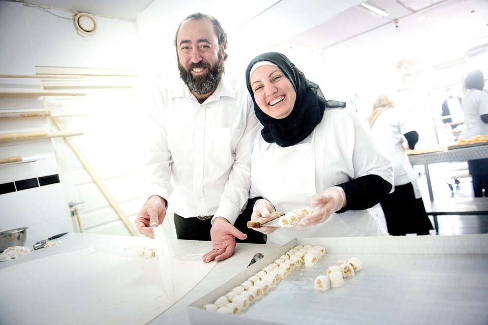”My husband and I decided to take on new arrivals who have difficulty in finding a job. It was a bold decision, but we are grateful for it”, says Ilham Assad, with her husband Ibrahim Diab,