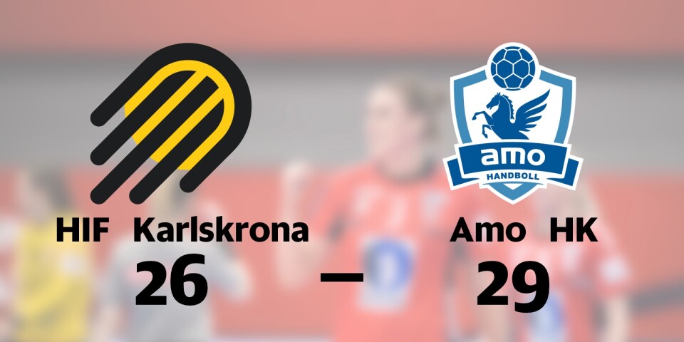 HIF Karlskrona föll mot Amo HK på hemmaplan